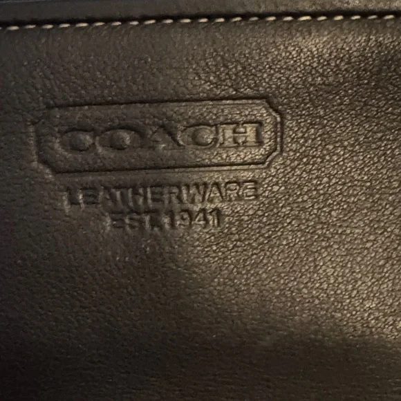 Coach Black Leather Toiletry Bag - Picture 2 of 5